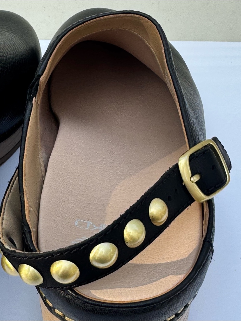 Dansko Black Leather Slingback Clogs Studded Strap EU 40 US 9.5-10 - Picture 10 of 10